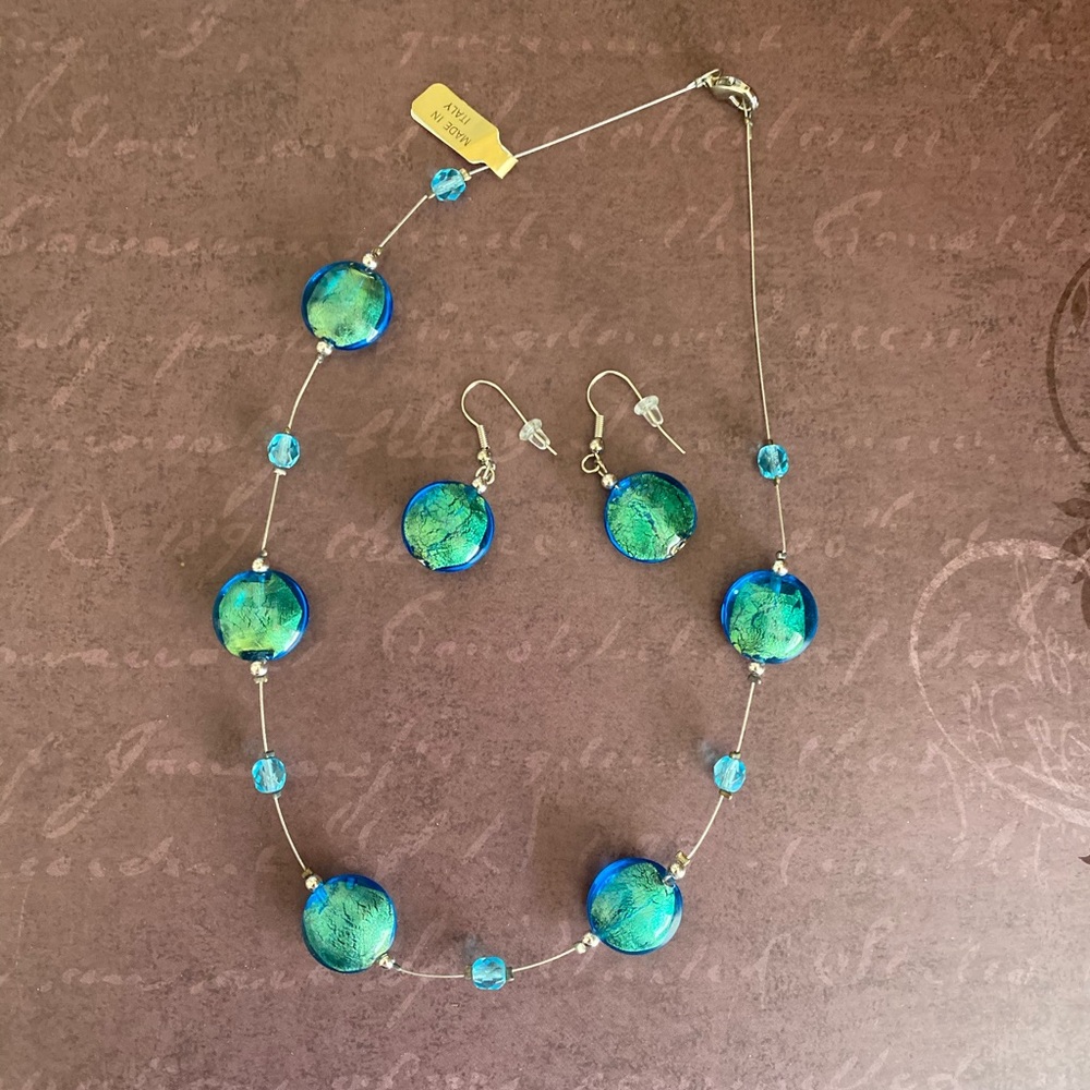 🔥🔥SOLD🔥🔥 Murano Glass Necklace/Earring Set